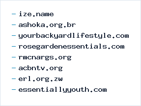 Sample of aged domains currently available for rent